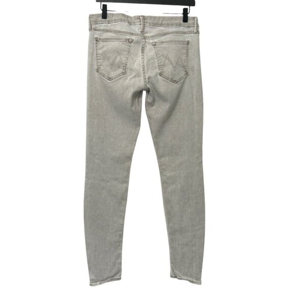 Mother The Looker Low Rise Pop! Jeans in Driftwood Light Brown Skinny Size 31 - Picture 3 of 13